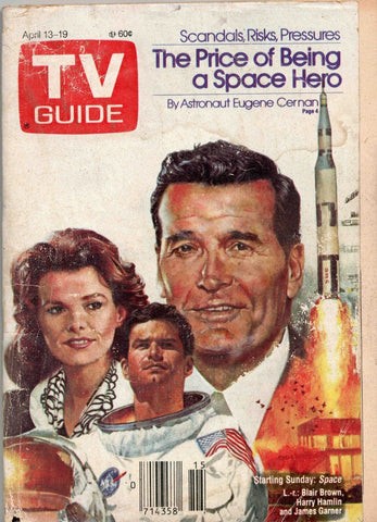 Apr 13 1985 TV Guide Magazine Space James Garner Harry Hamlin Blair Brown