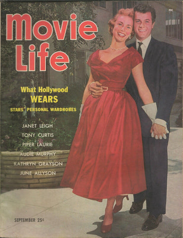 ORIGINAL Vintage September 1952 Movie Life Magazine Janet Leigh Tony Curtis