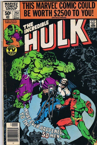 Incredible Hulk #251 ORIGINAL Vintage 1980 Marvel Comics Newsstand 3D Man