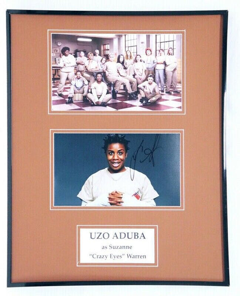 Uzo Aduba Signed Framed 16x20 Photo Set AW Orange is the New Black Crazy Eyes