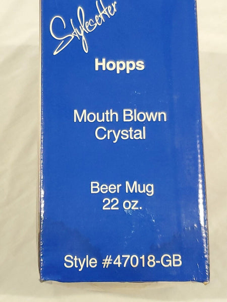 NEW SEALED Stylesetter Hopps Engraved 22 oz Beer Mug FRANK