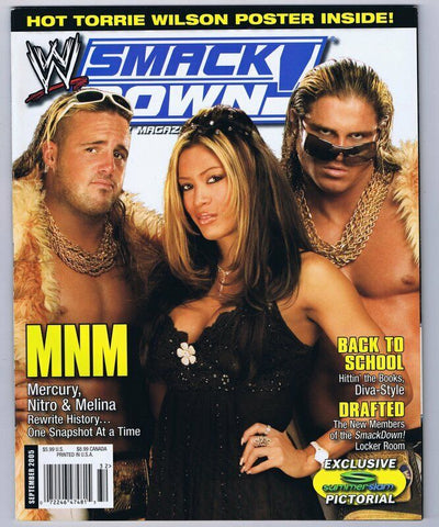 ORIGINAL Vintage September 2005 Smack Down Magazine MNM