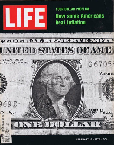 ORIGINAL Vintage Life Magazine February 13 1970 Inflation