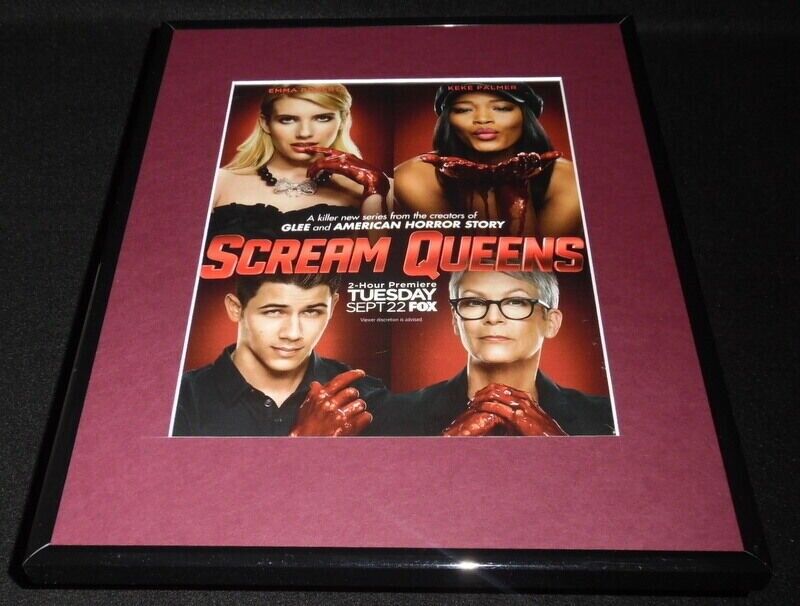 Scream Queens 2015 Fox Framed 11x14 ORIGINAL Advertisement Ariana Grande