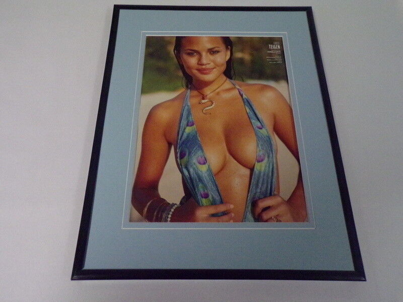 Chrissy Teigen 2010 Swimsuit Framed 11x14 Photo Display