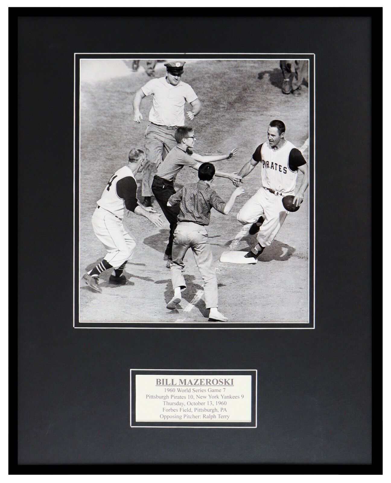 Bill Mazeroski Framed 16x20 Photo Display 1960 World Series HR Pirates