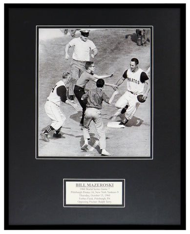 Bill Mazeroski Framed 16x20 Photo Display 1960 World Series HR Pirates