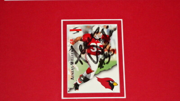 Aeneas Williams Signed Framed 11x17 Photo Display Cardinals