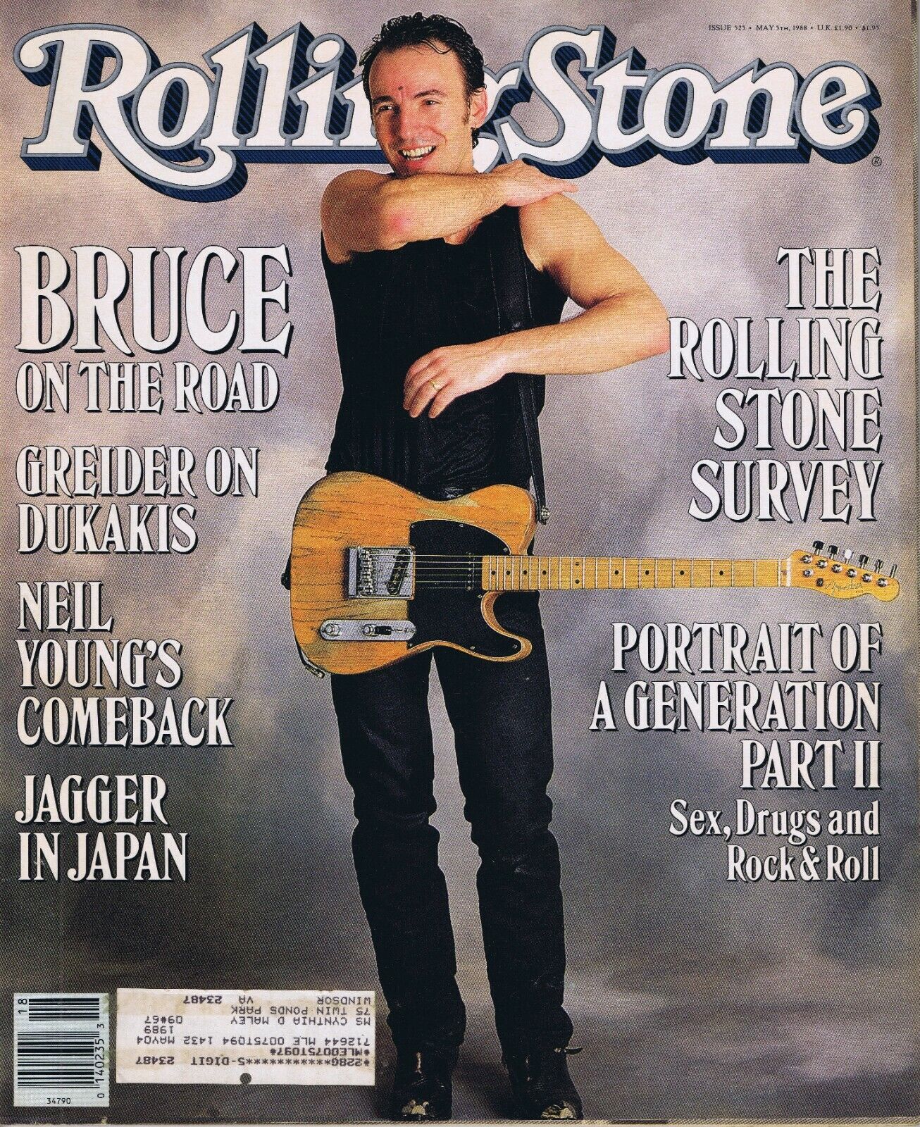 VINTAGE May 5 1988 Rolling Stone Magazine #525 Bruce Springsteen