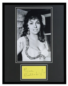 Gina Lollobrigida Signed Framed 11x14 Photo Display JSA  