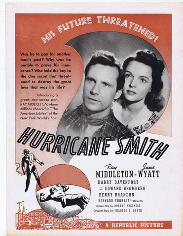 1941 Hurricane Smith ORIGINAL Vintage 9x12 Industry Ad Ray Middleton