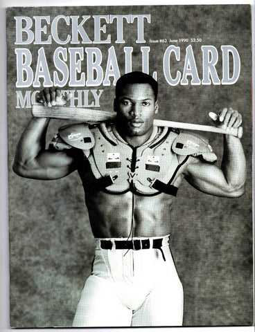 VINTAGE June 1990 Beckett Baseball Card Magazine #63 Bo Jackson BB/FB