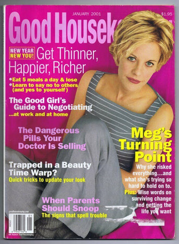 ORIGINAL Vintage January 2001 Good Housekeeping Magazine Meg Ryan