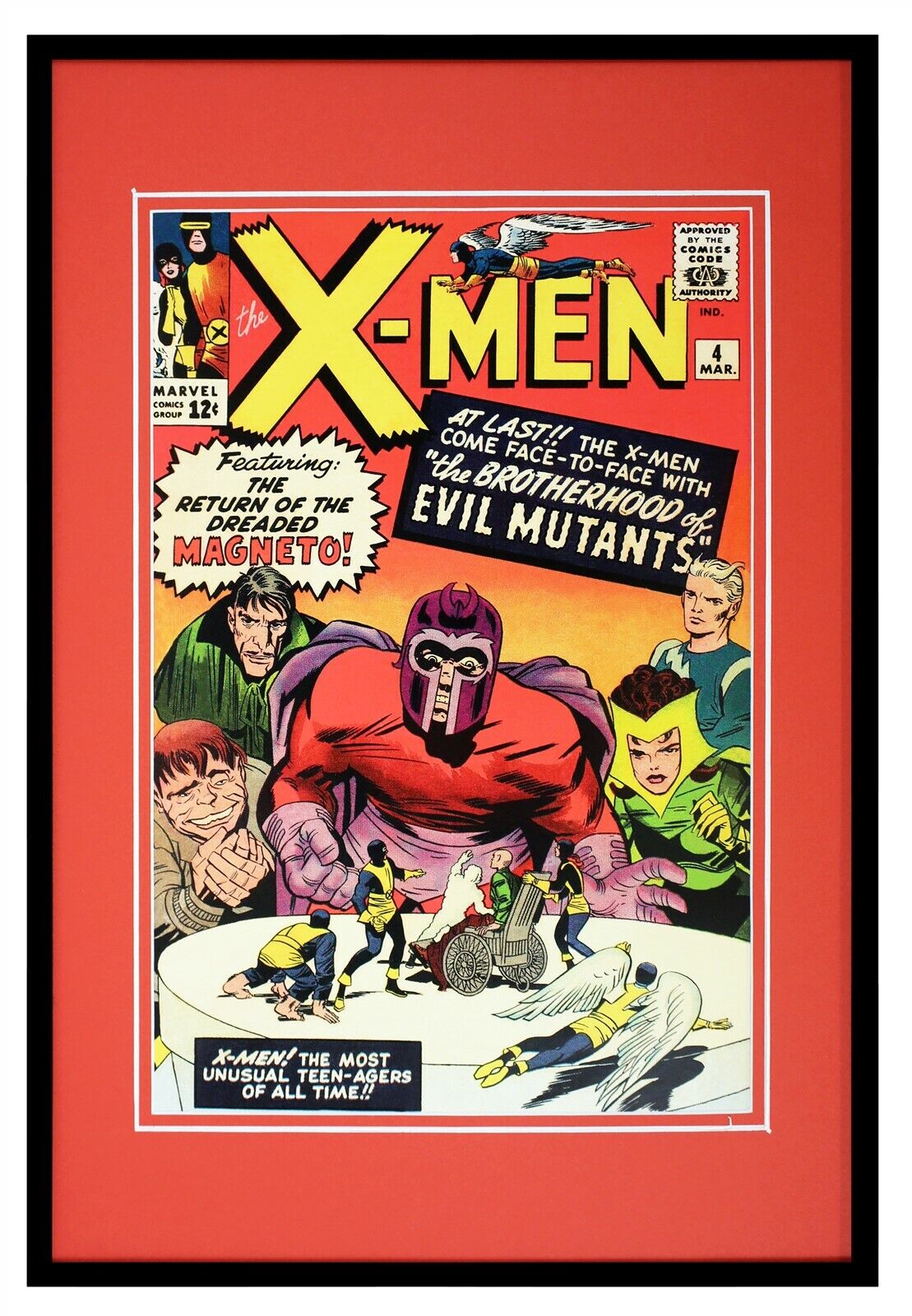 X-Men #4 Magneto Marvel Framed 12x18 Official Repro Cover Display