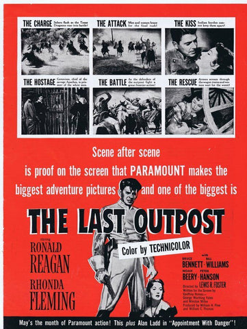 1951 The Last Outpost ORIGINAL Vintage 9x12 Industry Ad Ronald Reagan