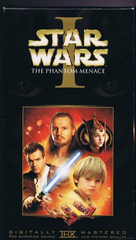 Star Wars Phantom Menace (1999) VINTAGE VHS Cassette Liam Neeson Natalie Portman