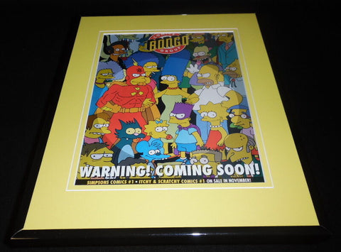 Simpsons Bongo Comics 1993 11x14 Framed ORIGINAL Vintage Advertisement