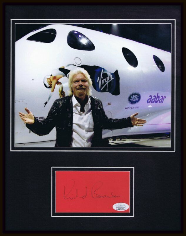 Sir Richard Branson Signed Framed 11x14 Photo Display JSA Virgin Airlines