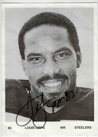 Louis Lipps Signed Paperstock Photo Pittsburgh Steelers