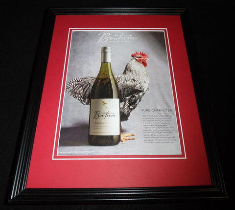 2016 Bonterra Wine Framed 11x14 ORIGINAL Advertisement