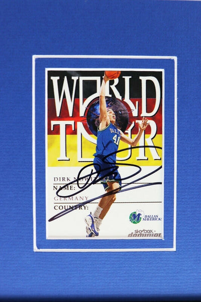 Dirk Nowitzki Signed Framed 16x20 Photo Display Dallas Mavericks 