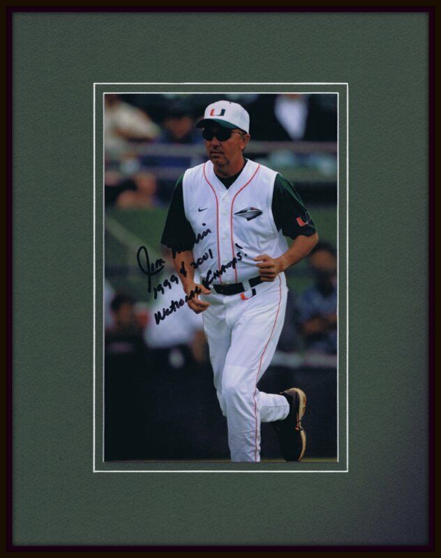 Jim Morris Signed Framed 11x14 Photo Display Miami Baseball