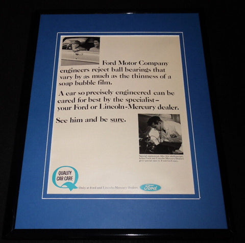 1966 Ford / Lincoln Motors Car Care 11x14 Framed ORIGINAL Vintage Advertisement 