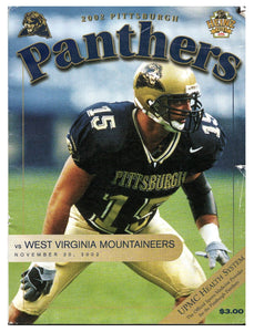 Nov 30 2002 Backyard Brawl WVU vs Pitt Panthers Program