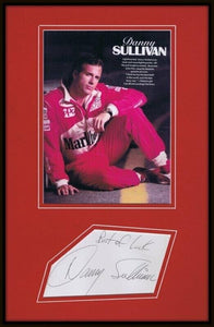 Danny Sullivan Signed Framed 11x17 Photo Display JSA 