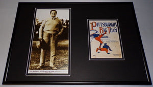 Pop Warner Framed 12x18 Photo & 1915 Pitt Panthers Program Cover RP Display