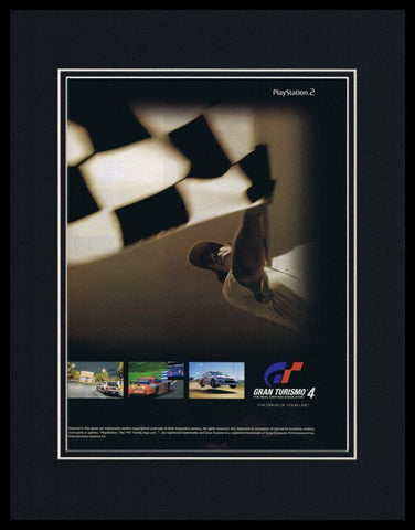 Gran Turismo 4 2005 PS2 Framed 11x14 ORIGINAL Advertisement