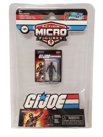 NEW SEALED World's Smallest Micro Action Figure GI Joe Snake Eyes