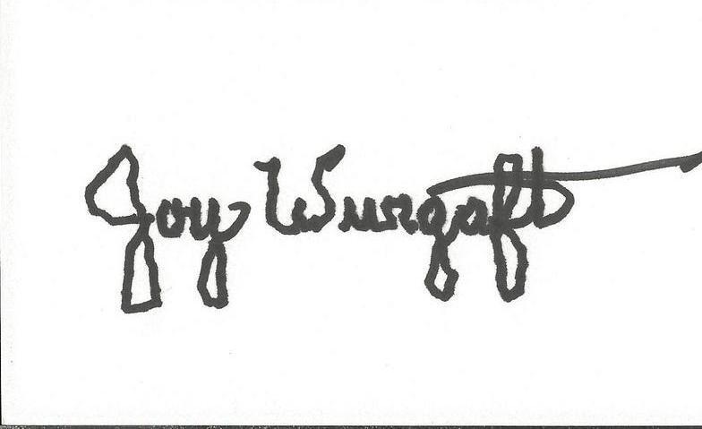 Joy Wurgaft Lane Signed 3x5 Index Card Our Gang Babes in Toyland