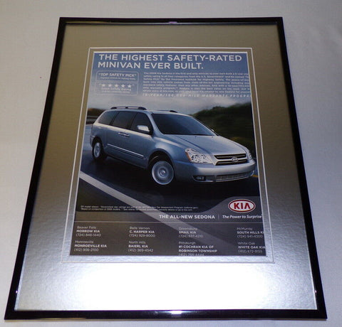 2006 Kia Sedona 11x14 Framed ORIGINAL Vintage Advertisement