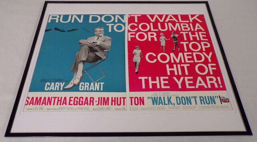 1966 Walk Don't Run 16x20 ORIGINAL Framed Industry Advertisement Cary Grant