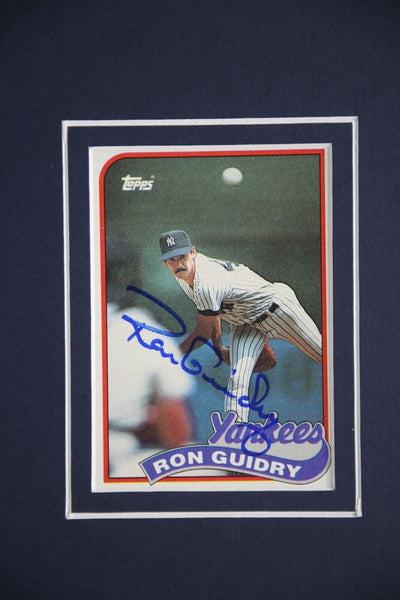 Ron Guidry Signed Framed 16x20 Photo Display Yankees