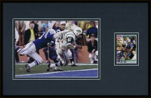 Matt Snell Signed Framed 11x17 Photo Display Jets Super Bowl III