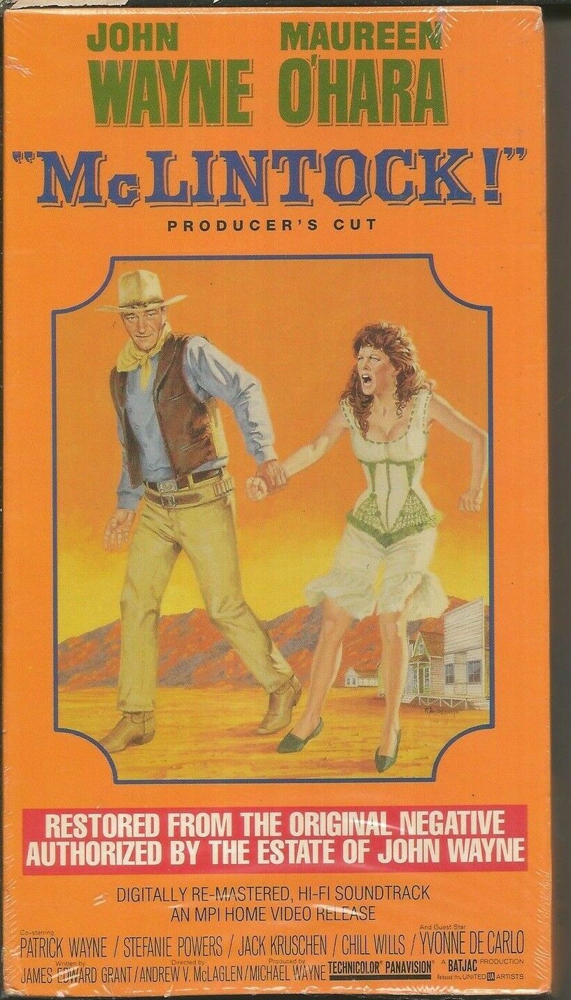 McLintock VINTAGE VHS Cassette John Wayne Maureen O'Hara