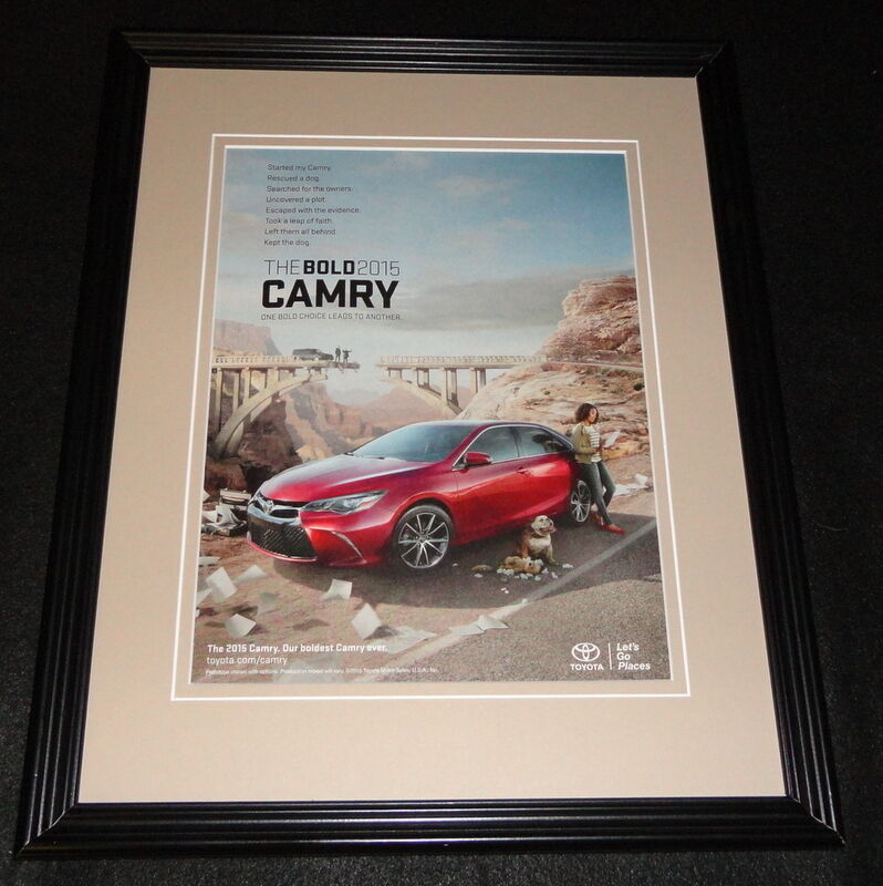 2015 Toyota Camry Framed 11x14 ORIGINAL Advertisement B