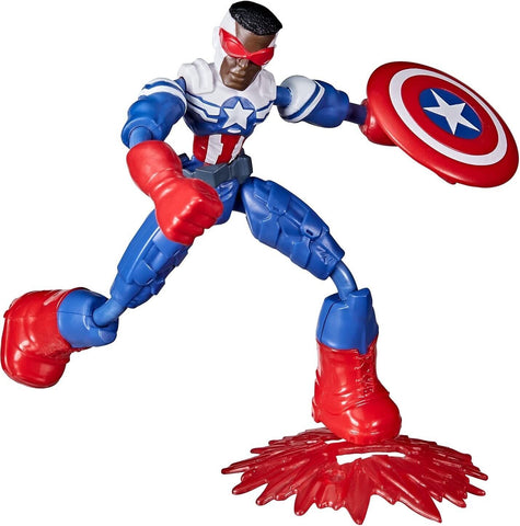 NEW SEALED Marvel Bend and Flex Captain America Sam Wilson Action Figure