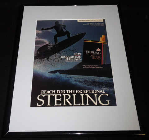 1985 Sterling Special Blend Cigarettes Framed ORIGINAL Vintage Advertisement C