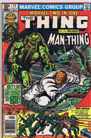 Marvel Two in One #77 ORIGINAL Vintage 1981 Thing / Man-Thing