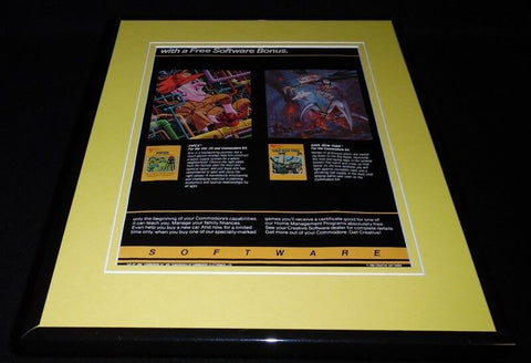 Save New York / Pipes 1983 Commodore 64 Framed 11x14 ORIGINAL Advertisement