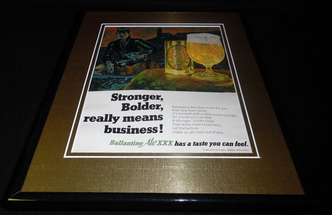 1968 Ballantine Ale XXX 11x14 Framed ORIGINAL Vintage Advertisement