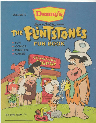 Flintstones Fun Book #5 ORIGINAL Vintage 1988 Denny's Promotional Comic