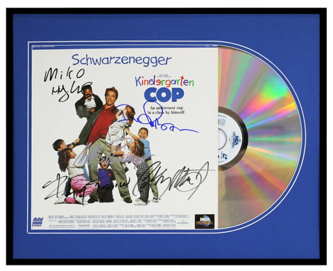 Kindergarten Cop Cast Signed Framed 16x20 ORIGINAL Laser Disc Display Arnold