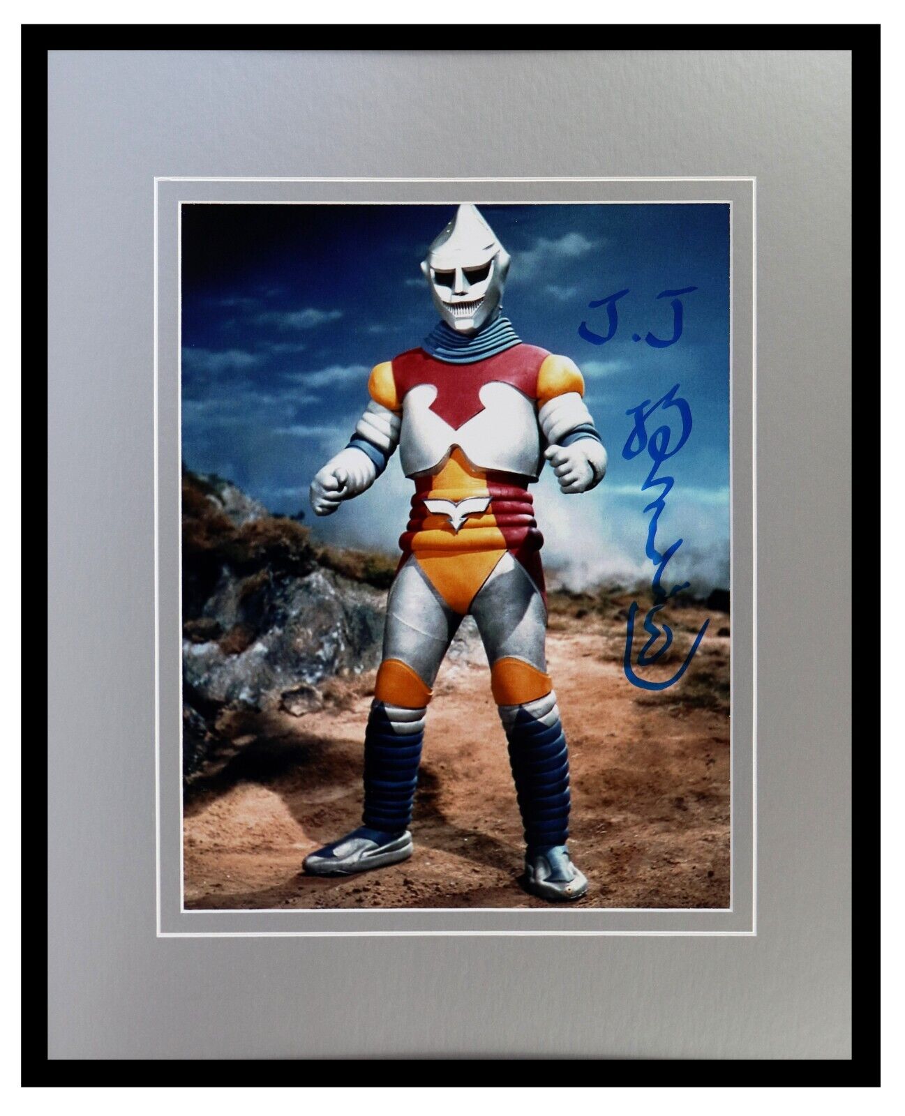 Tsugutoshi Komada Signed Framed 16x20 Photo Display AW Godzilla Jet Jaguar