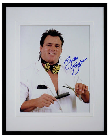 Brutus the Barber Beefcake Signed Framed 11x14 Photo Display 2011 AIA Signing