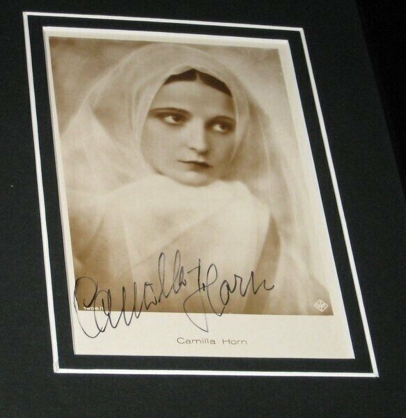 Camilla Horn Signed Framed 11x17 Photo Display