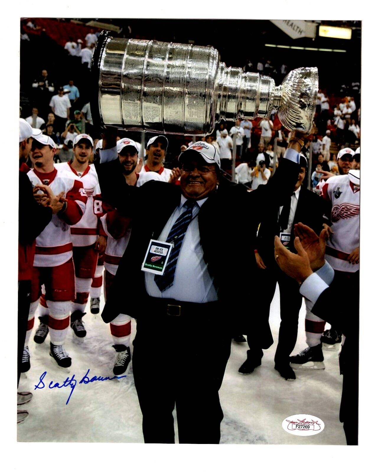 Scotty Bowman Signed 8x10 Photo JSA Red Wings